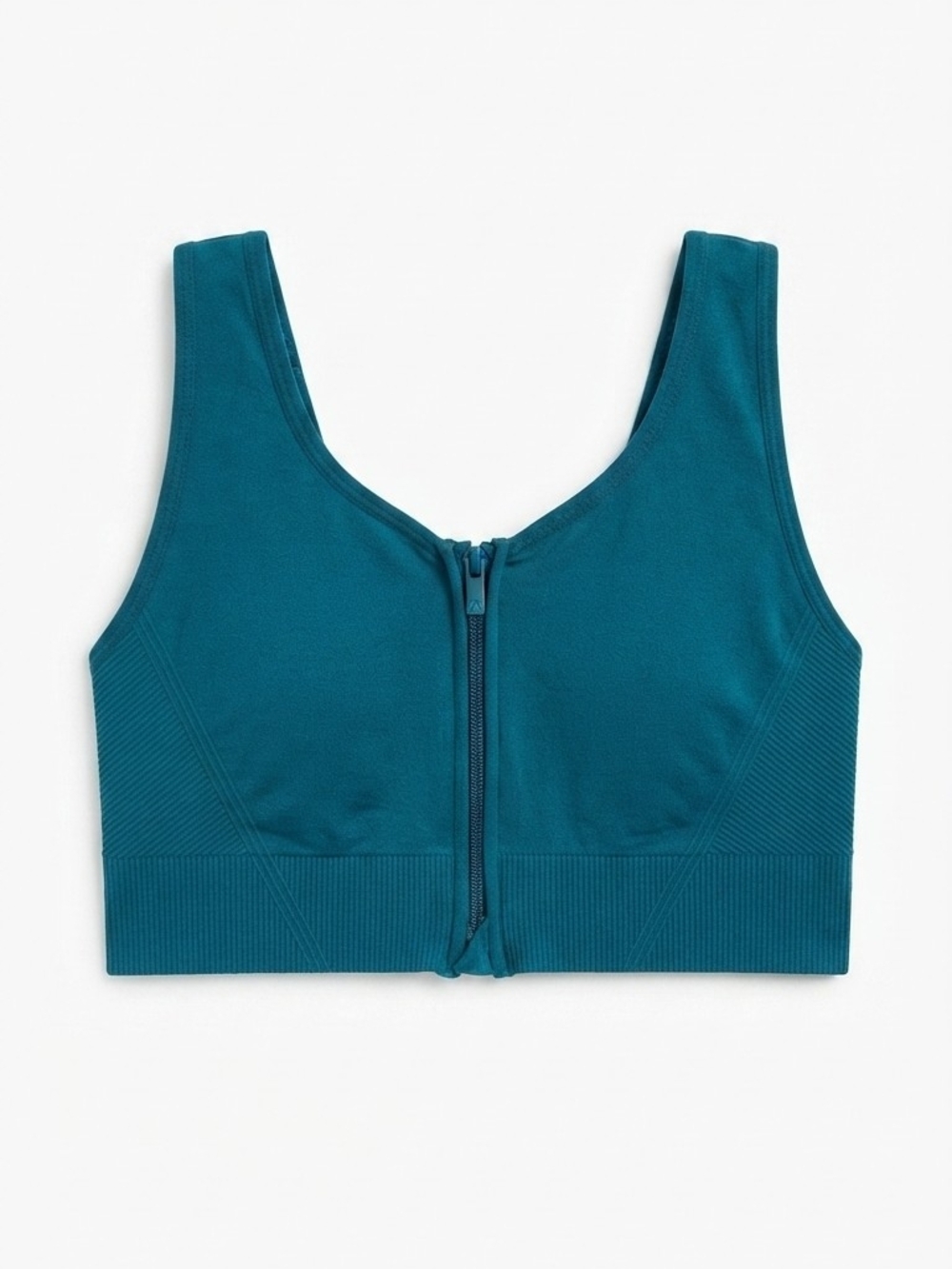 all in motion Teal Front-Zip Medium-Support Sports Bra